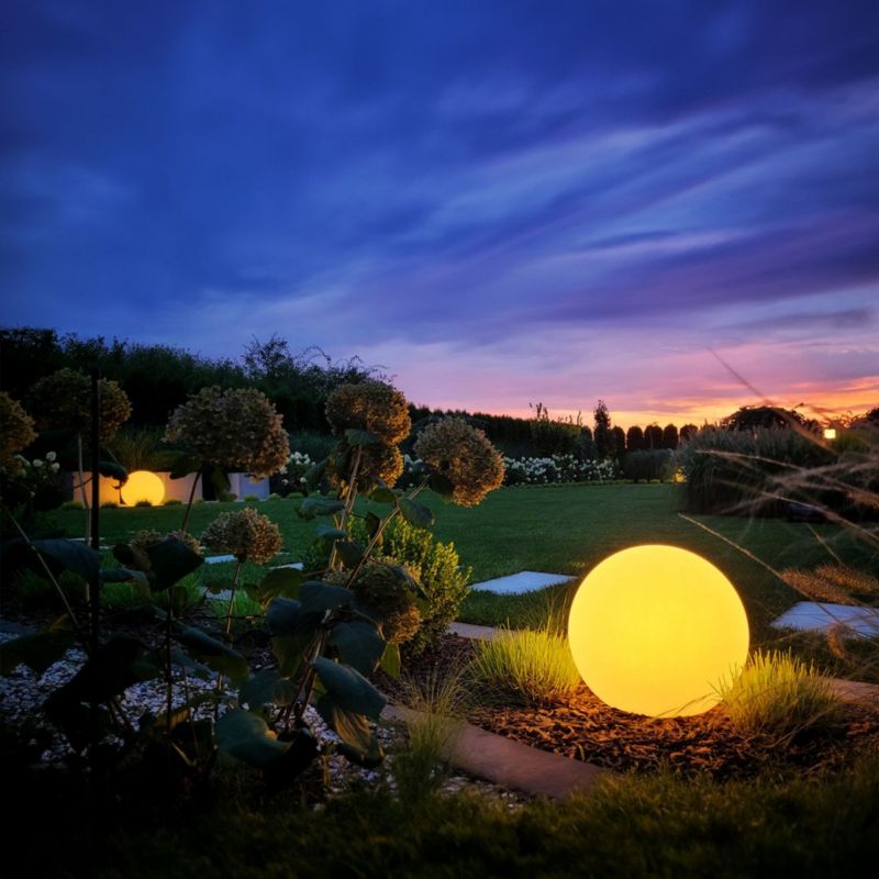 Kula ogrodowa Eko-Light Globo biała 1 x E27 x 60W IP44 wym: 59 x 60 x 60 cm - 1 szt.