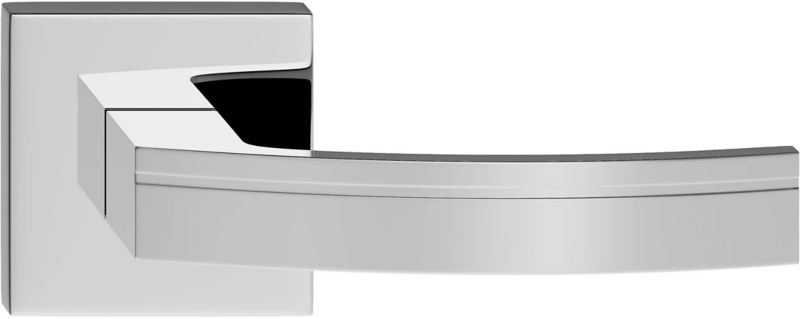 Klamka drzwiowa Verso Barcelona Q kwadratowy szyld chrom błyszczący