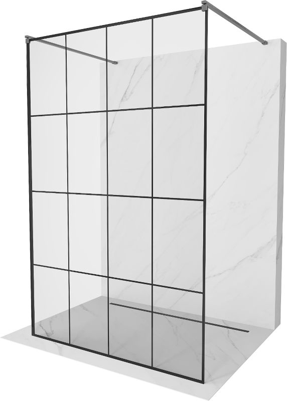 Ścianka prysznicowa Mexen Kioto czarny wzór 130 x 200 cm 800-130-002-66-77 1 szt.