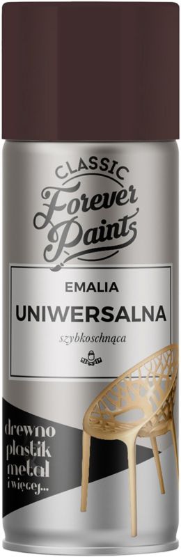 Emalia uniwersalna szybkoschnąca Forever Paints 400 ml brązowa czekoladowa