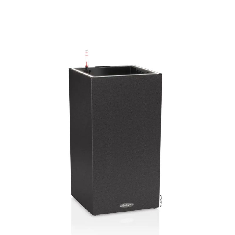 Doniczka Lechuza Do Domu Na Taras CANTO Kolumna 30 LED grafitowy czarny 1 szt