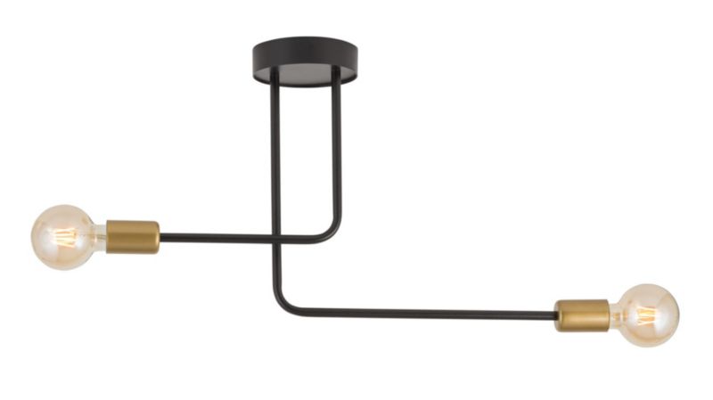 Lampa sufitowa wisząca Sigma Lighting Gino 0119 czarno-złota dekoracyjna 2xE27 x 1 szt.
