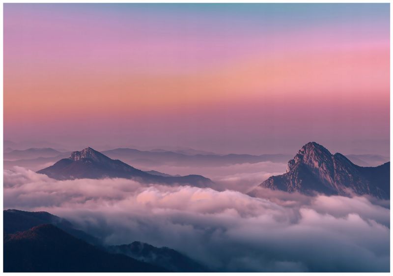 Fototapeta WALLARENA Do Sypialni Salonu Na Flizelinie Góry Niebo Natura 300x210 cm 1 szt.