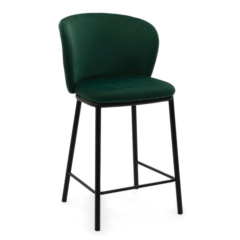 Hoker barowy tapicerowany New Home BARI zielony welurowy 1 szt.