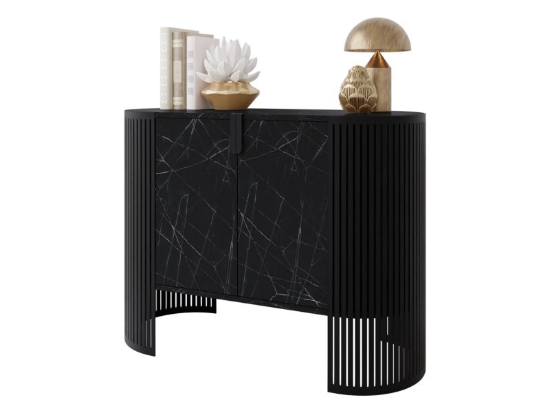 Komoda MIRJAN 24 Fikoli czarny/black pietra grigia 1 szt.