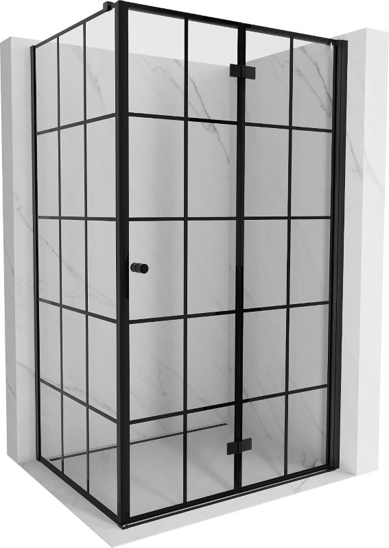 Kabina prysznicowa Mexen Mist-F T czarna kratka 75 x 90 cm - 8A6T-075-090-70-77-P 1 szt.