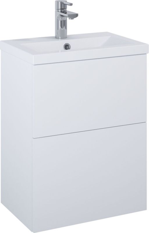 Szafka łazienkowa z umywalką Elita Kido 50 cm biała, 2 szuflady, wisząca, z umywalką 1 szt.