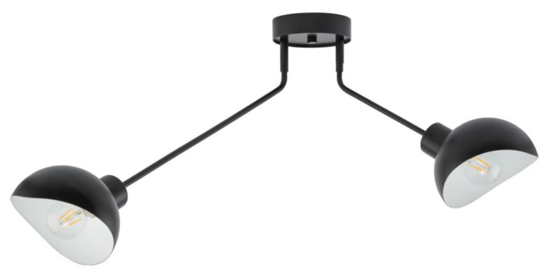 Lampa sufitowa wisząca Sigma Lighting Roy 0881 czarno-biała minimalistyczna 2xE27 x 1 szt.