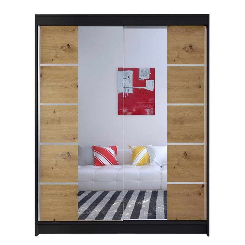 Szafa MIRJAN 24 z drzwiami przesuwnymi Camino V czarny/dąb artisan 1 szt.