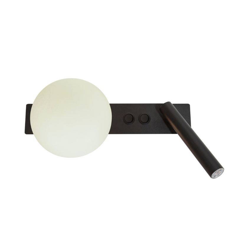 Kinkiet ścienny Sigma Lighting Hotel Mood czarno-biały hotelowy z włącznikiem 2 x G9 x IP20 wym: 19 x 32 x 20 cm - 1 szt.