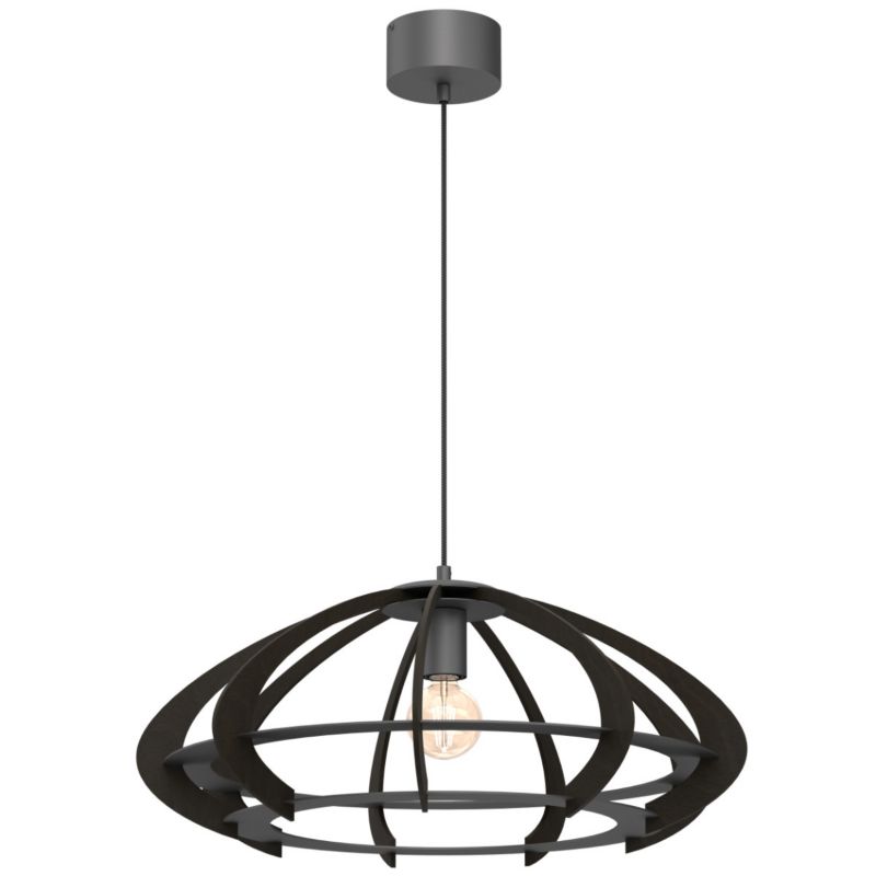Lampa wisząca Luminex Orebo ciemny szaro-czarna wym: 130 x 58 x 58 cm 1xE27 x 15W 1 szt.