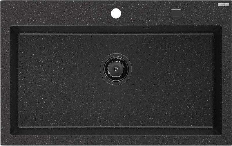 Zlewozmywak wpuszczany Mexen Elix czarny/srebrny metalik 800x500 mm - 6527801005-73-B
