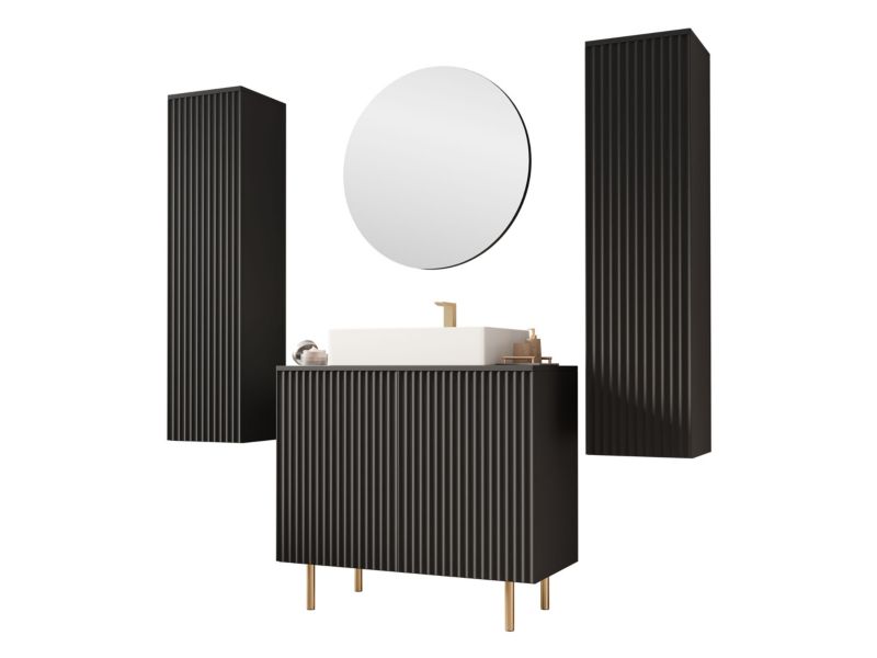 Meble łazienkowe MIRJAN 24 Nubia IV czarny 1 kpl.