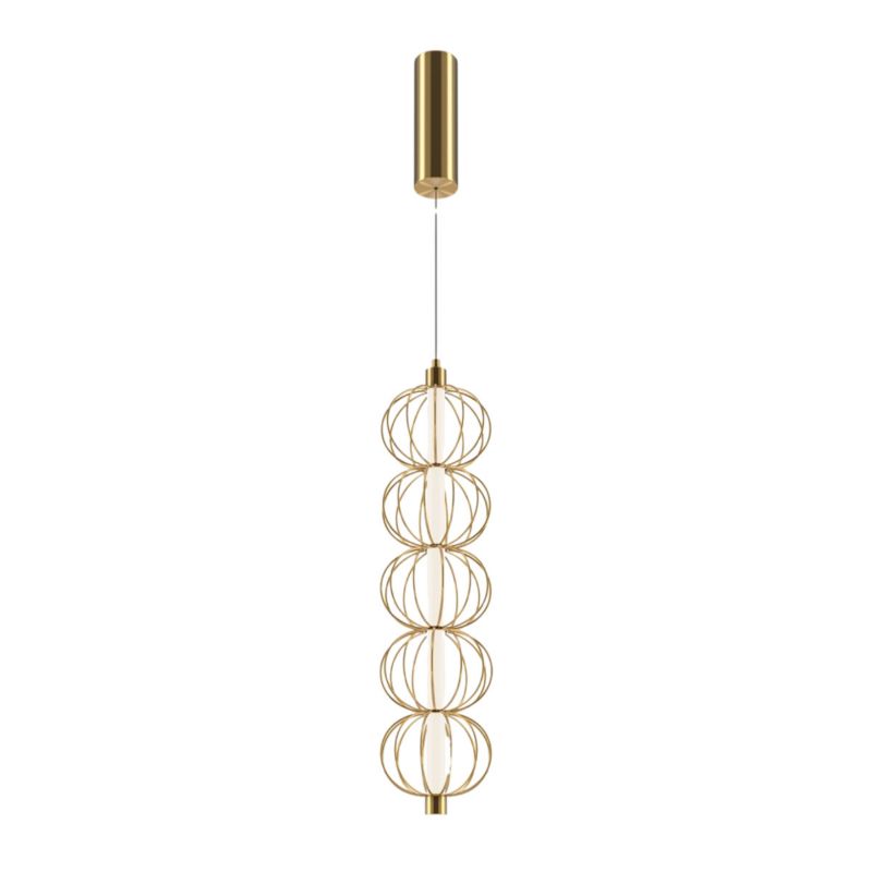 Lampa wisząca Maytoni Golden Cage złota wym: 375,8 x 13,9 x 13,9 cm wbudowany LED 17W 1 szt.