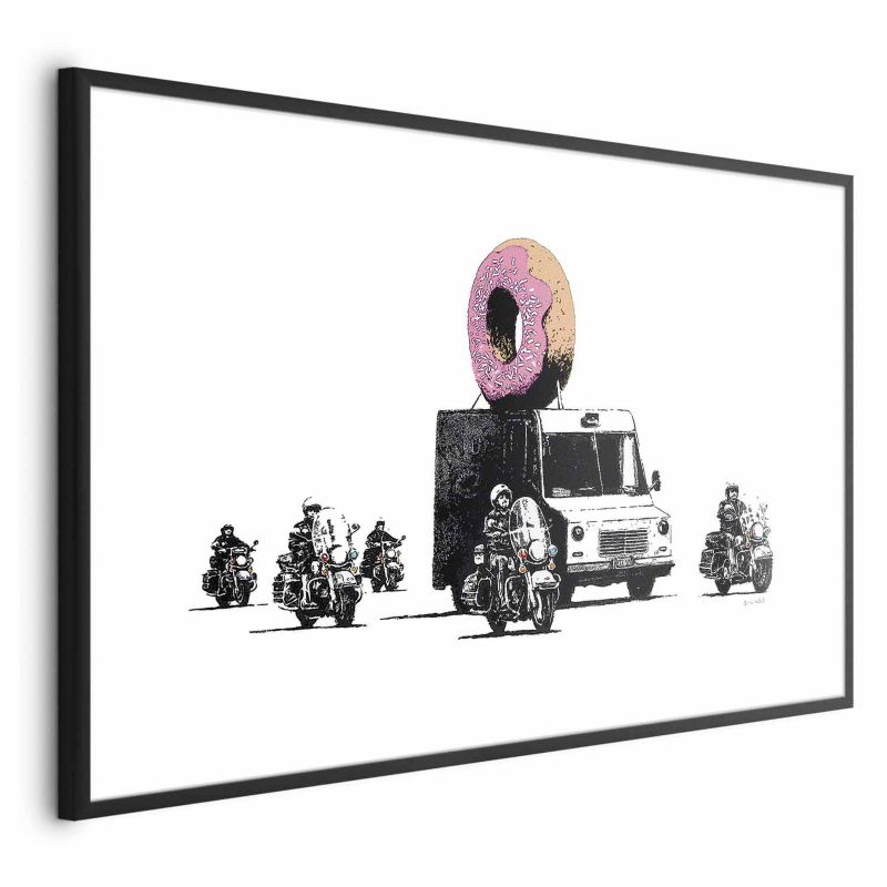 Plakat Artgeist Pączkowa policja 60x40 cm z ramą czarną 1 szt