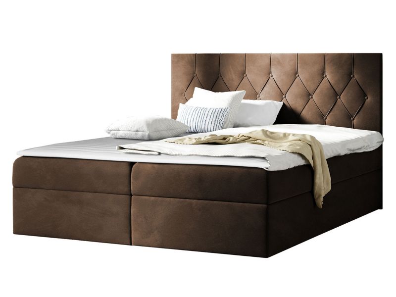 Łóżko kontynentalne MIRJAN 24 Sky 140x200 brąz 1 szt.