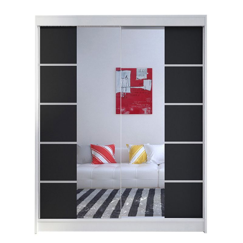 Szafa MIRJAN 24 z drzwiami przesuwnymi Camino V biały/czarny 1 szt.