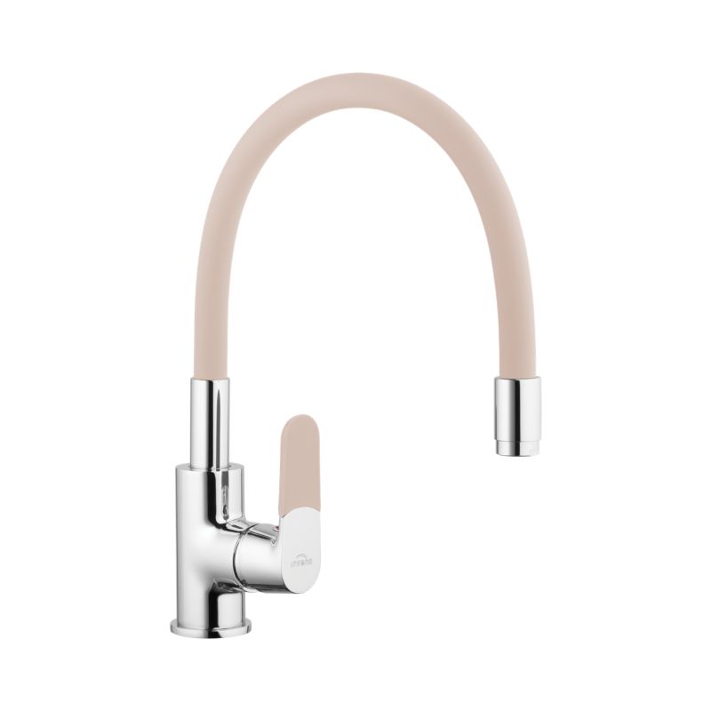 Bateria kuchenna zlewozmywakowa Invena Magic z ruchomą wylewka beżowa 1 szt.