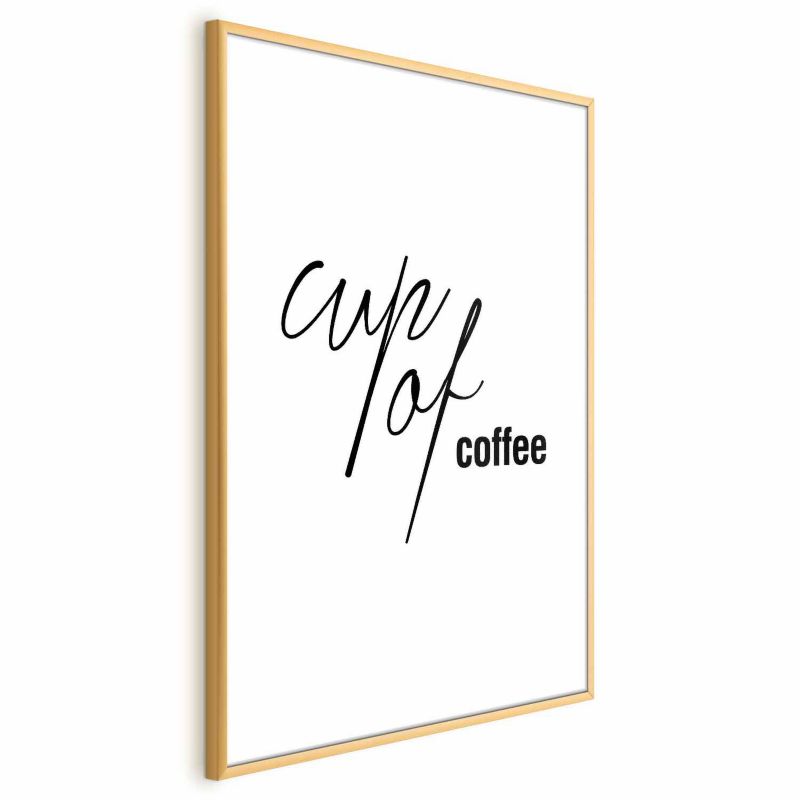 Plakat Artgeist Coffee 40x60 cm z ramą złotą 1 szt