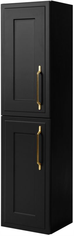 Szafka łazienkowa Furnidea 136 cm słupek wiszący czarny frezowany Classic 1 szt