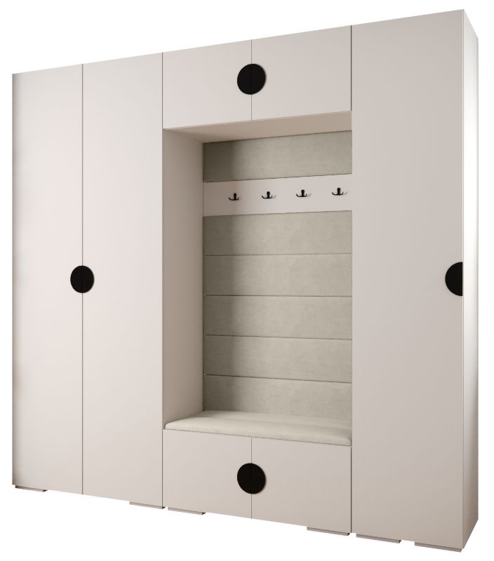 Garderoba do przedpokoju Abiks INOVA 4 Z8 biały+czarny+manila02 1 szt.