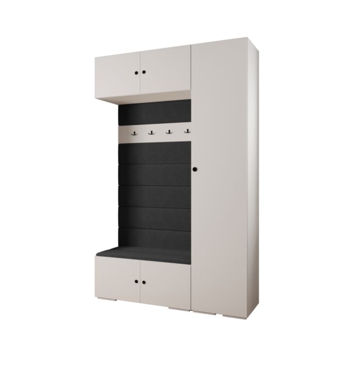 Garderoba do przedpokoju Abiks INOVA 2 Z19 biały+czarny+manila18 1 szt.