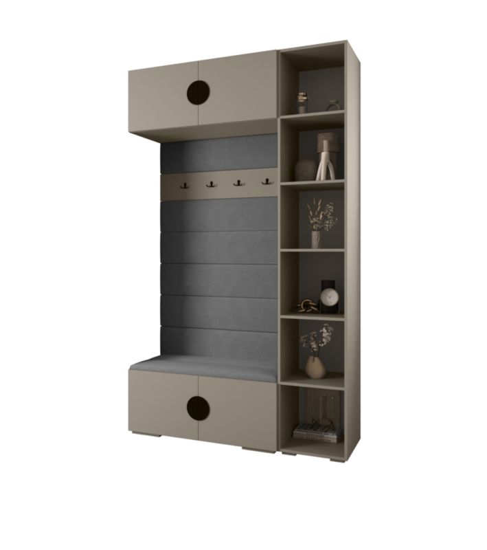 Garderoba do przedpokoju Abiks INOVA 4 Z20 kaszmir+czarny+manila16 1 szt.