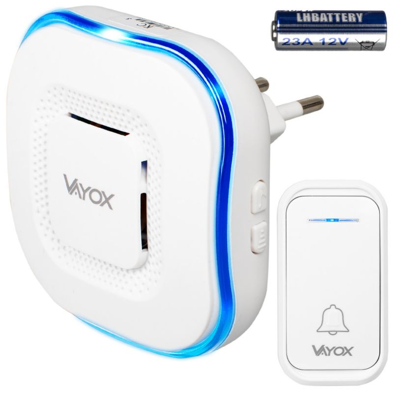 Dzwonek bezprzewodowy Vayox VA0266 na baterie 1 szt.