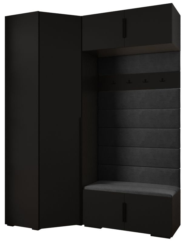 Garderoba do przedpokoju Abiks INOVA 1 Z21 czarny+czarny+manila18 1szt.