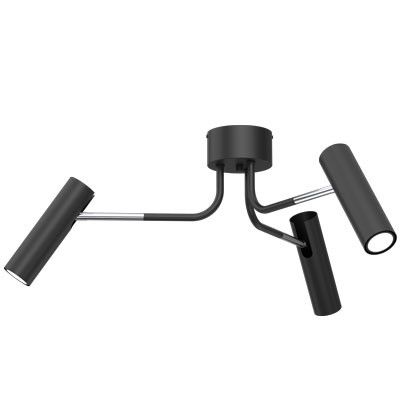 Lampa sufitowa wisząca Luminex Axion 4495 czarny mat-chromowana minimalistyczna 3xGU10 x 8W 1 szt.