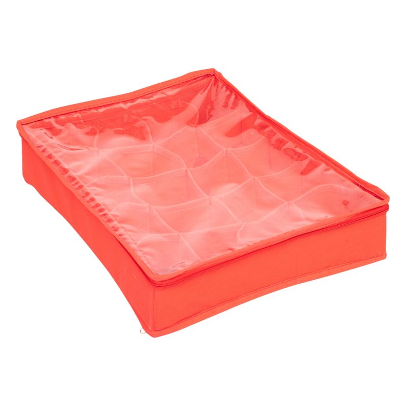 Pudełko Na Bombki Atmosphera Czerwony Tkanina 27x7,5x35 cm 20 szt.