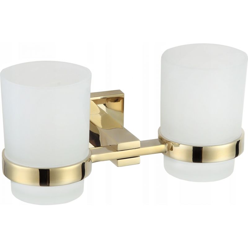 Podwójny kubek na szczoteczki Mexen Vane złoty 20,5x9,5 cm 1 szt.