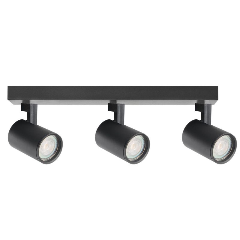 Lampa sufitowa Polux Lynx czarna 3 x GU10 x 10W wym: 12,3 x 38 x 5,5 cm - 1 szt.