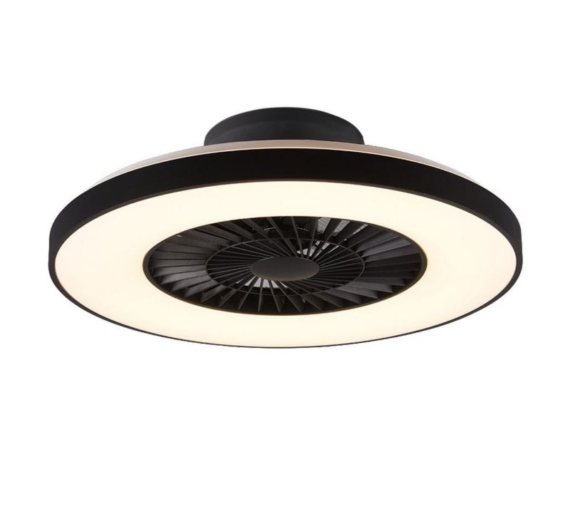 Wentylator sufitowy z lampą RL Halmstad czarno-biały LED 40W 2700K-6000K 3000 lm pilot IP20 wym: 20,5 x 59,3 x 59,3 cm - 1 szt.