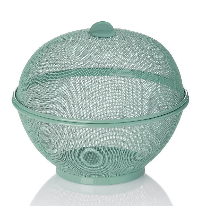 Kosz do owoców Kela Como metalowy, zielono-miętowy z osłoną 1 szt.