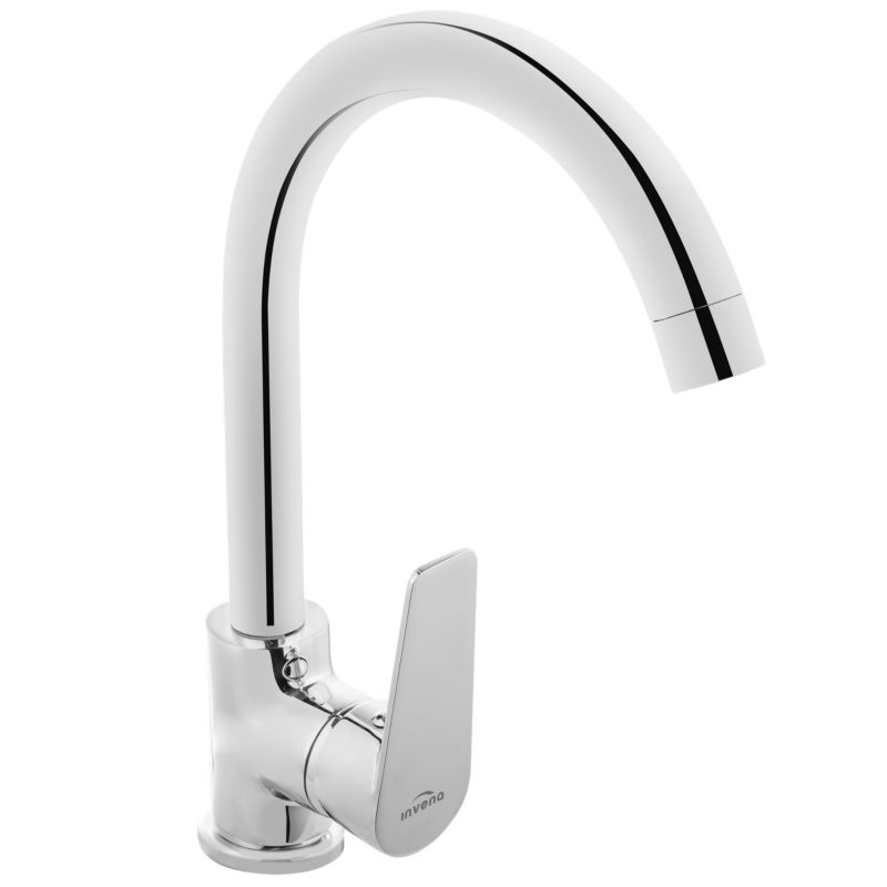 Bateria kuchenna zlewozmywakowa Invena Dokos z obrotową wylewką srebrny 1 szt.