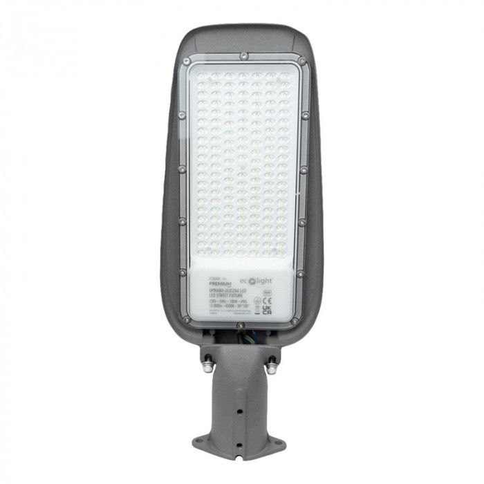 Lampa uliczna Ecolight Place I Ulice szara LED 100W 6500K 13000lm IP65 wym: 48,3 x 18,6 x 8,3 cm - 1 szt.