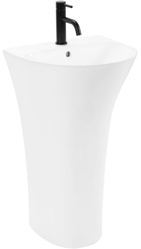 Umywalka Wolnostojąca Rea Rita Okrągła Biały 48X42X83,5Cm 1 Szt