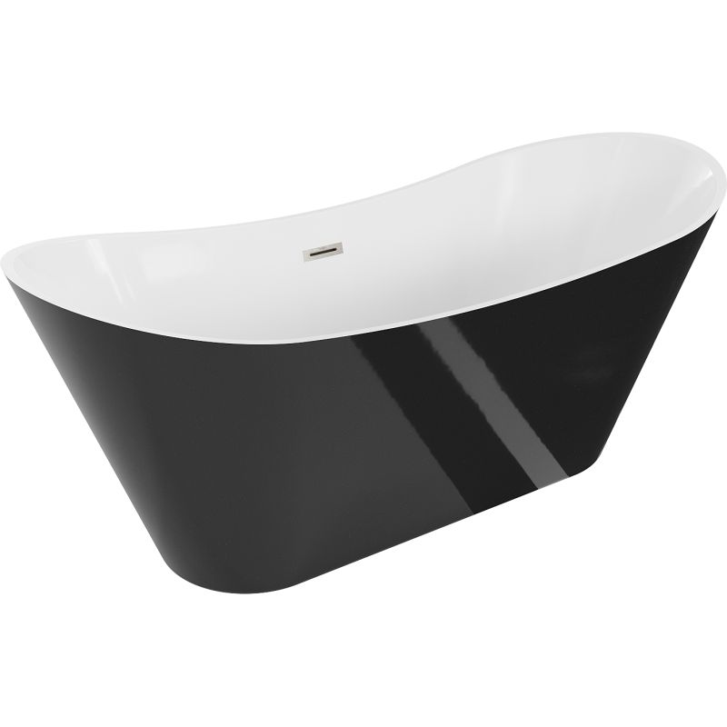Wanna wolnostojąca Mexen Celia biały czarny 170x75 cm 1 szt.