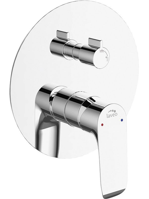Bateria prysznicowa Laveo podtynkowa Alea z przełącznikiem chrom 1 szt.