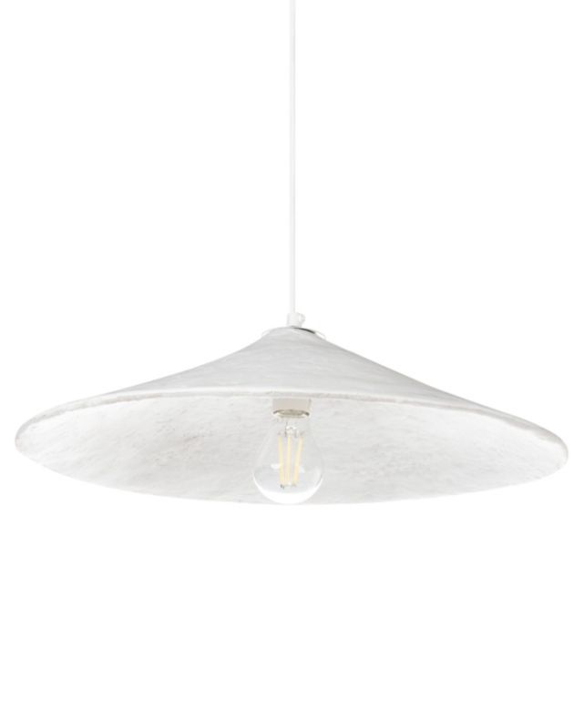 Lampa wisząca Porongos Papier-mâché Biały 1 szt.