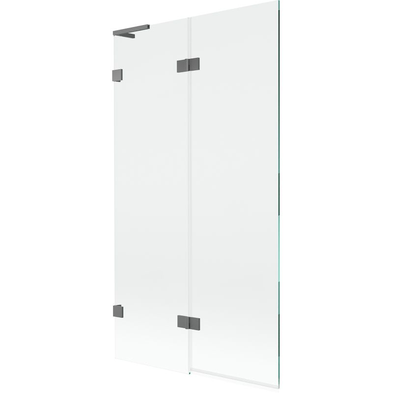 Parawan nawannowy Mexen Lunar L transparent gun metal 100x150 cm 2-skrzydłowy 1 szt