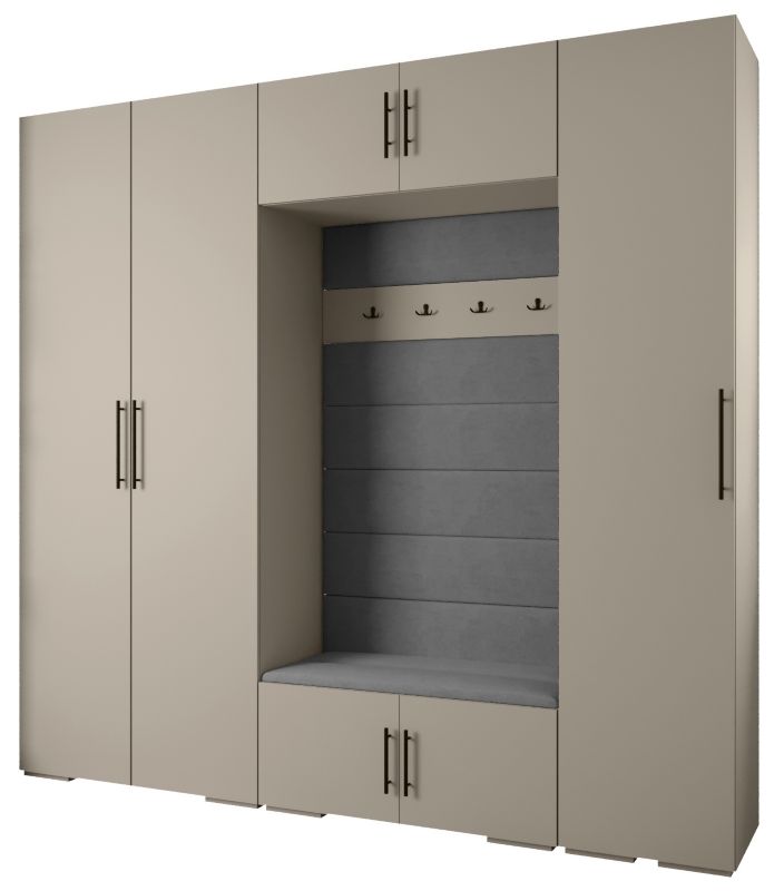 Garderoba do przedpokoju Abiks INOVA 3 Z8 kaszmir+czarny+manila16 1 szt.