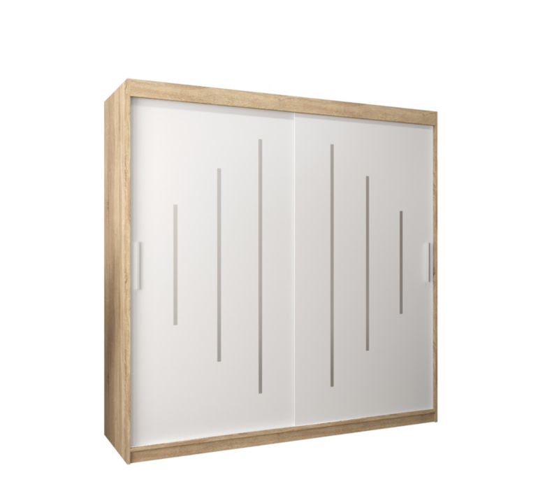 Szafa przesuwna Garderoba Abiks YORK 200 sonoma/biały 1 szt.