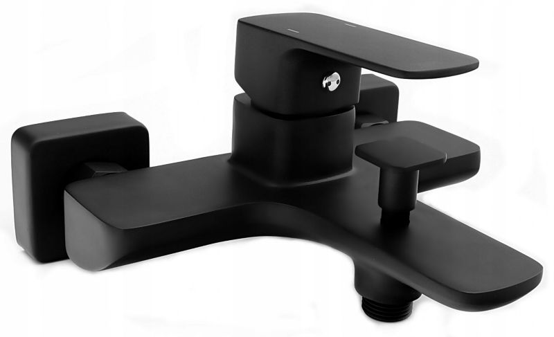 Bateria Wannowa Granitan Caro Czarna Kwadratowa 1szt.