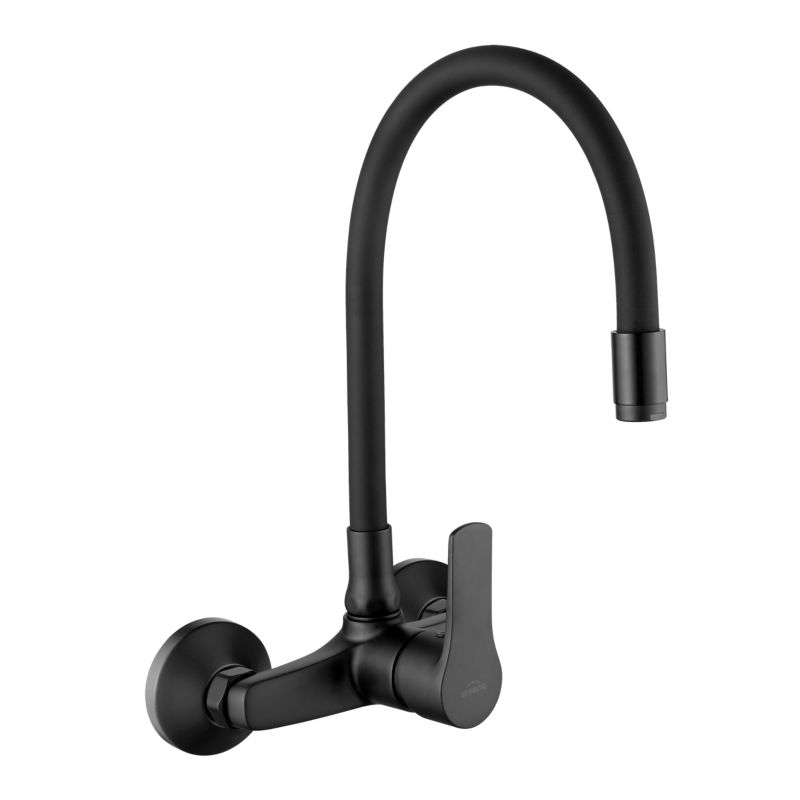 Bateria kuchenna zlewozmywakowa Invena Verso z elastyczną wylewką czarny 1 szt.