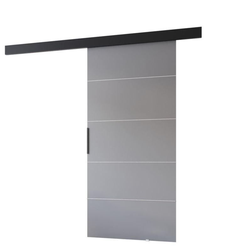 Drzwi przesuwne MINIO go for it PRIM B 86 cm szare z czarną maskownicą 1 szt.
