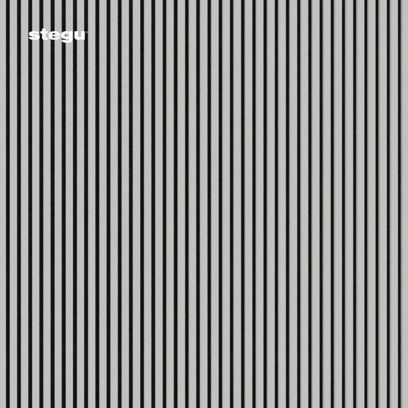 Lamele ścienne na czarnym filcu Stegu Acoustic Line, szare 265x24,5 panele akustyczne 1 szt.