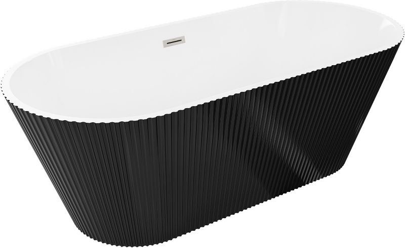 Wolnostojąca Wanna Mexen Yara biało-czarna 170 x 75 cm 1 szt.