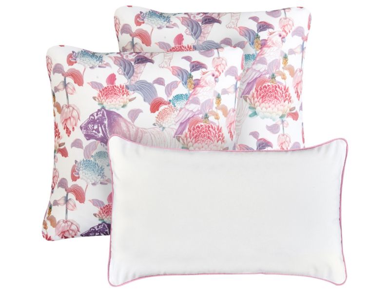 Zestaw 3 poduszek ogrodowych Vivid Wzór kwiatowy Kolorowy 1 kpl